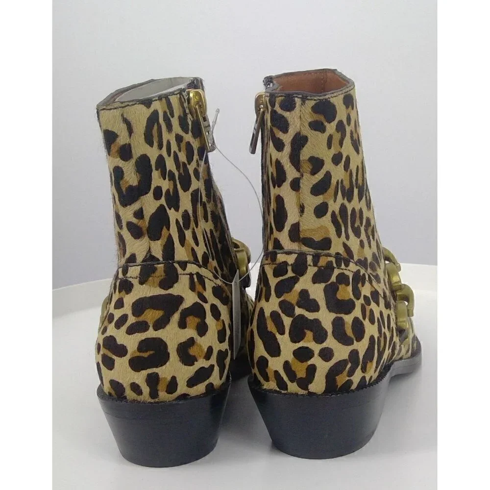 NEW Coach Calf Hair Leopard‎ Print Boots